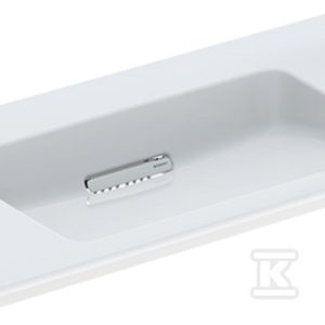 ONE Umywalka meblowa, odpływ poziomy, B105cm, T48cm, bez otworu, bez przelewu, KeraTect 505.014.00.1
