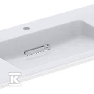 ONE Umywalka meblowa, odpływ poziomy, B105cm, T48cm, z otworem na baterię, bez przelewu, KeraTect 505.015.00.1