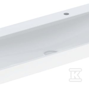 ONE Umywalka, odpływ pionowy, B120cm, T48cm, z dwoma otworami na baterię, bez przelewu, KeraTect 505.022.01.5 ONE Umywalka, odpływ pionowy, B120cm, T48cm, z dwoma otworami na baterię, bez przelewu, KeraTect 505.022.01.5