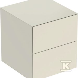 ONE Szafka boczna, B45cm, H49.2cm, T47cm, z dwoma szufladami, sand grey 505.077.00.4