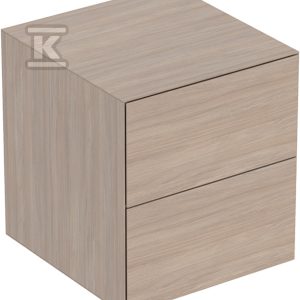 ONE Szafka boczna, B45cm, H49.2cm, T47cm, z dwoma szufladami, dąb 505.077.00.5