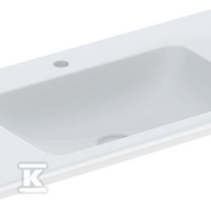 ONE Umywalka meblowa, odpływ pionowy, B105cm, T48cm, z otworem na baterię, bez przelewu, KeraTect 505.010.01.4 ONE Umywalka meblowa, odpływ pionowy, B105cm, T48cm, z otworem na baterię, bez przelewu, KeraTect 505.010.01.4