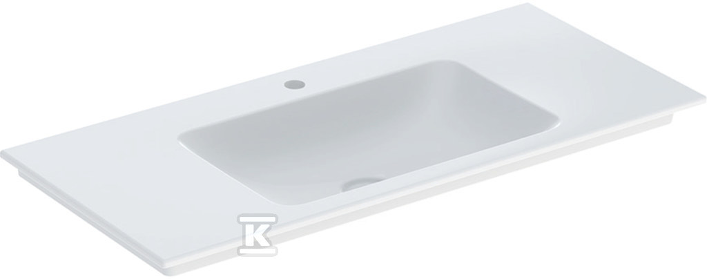 ONE Umywalka meblowa, odpływ pionowy, B105cm, T48cm, z otworem na baterię, bez przelewu, KeraTect 505.010.01.4 - obrazek 1