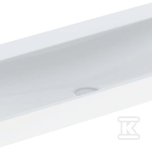 ONE Umywalka, odpływ pionowy, B105cm, T48cm, bez otworu, bez przelewu, KeraTect 505.021.01.4