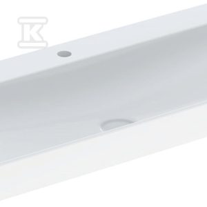 ONE Umywalka, odpływ pionowy, B105cm, T48cm, z otworem na baterię, bez przelewu, KeraTect 505.020.01.4