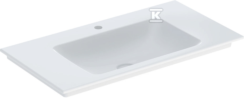 ONE Umywalka meblowa, odpływ pionowy, B90cm, T48cm, z otworem na baterię, bez przelewu, KeraTect 505.010.01.3 - obrazek 1