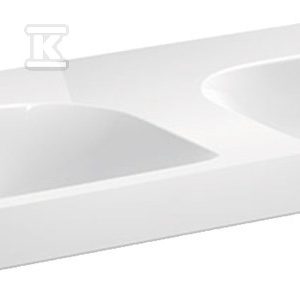 Smyle Square Umywalka podwójna, B120cm, H16.5cm, T48cm, z dwoma przelewami, bez otworów na baterie 500.224.01.1