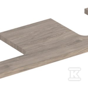 ONE Blat pod umywalkę, wycięcie podwójne, do umywalki stawianej na blat w kształcie misy, B135cm, H3cm, T47cm, orzech włoski hickory 505.276.00.6 ONE Blat pod umywalkę, wycięcie podwójne, do umywalki stawianej na blat w kształcie misy, B135cm, H3cm, T47cm, orzech włoski hickory 505.276.00.6