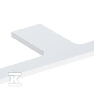 ONE Blat pod umywalkę, wycięcie podwójne, do prostokątnej umywalki stawianej na blat, B135cm, H3cm, T47cm, biały, wysoki połysk 505.286.00.1 ONE Blat pod umywalkę, wycięcie podwójne, do prostokątnej umywalki stawianej na blat, B135cm, H3cm, T47cm, biały, wysoki połysk 505.286.00.1