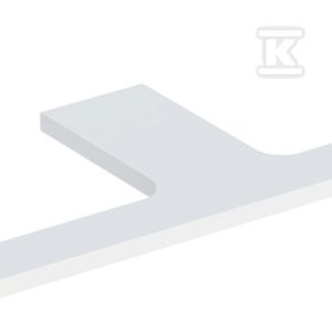 ONE Blat pod umywalkę, wycięcie podwójne, do prostokątnej umywalki stawianej na blat, B135cm, H3cm, T47cm, biały, matowy 505.286.00.2 ONE Blat pod umywalkę, wycięcie podwójne, do prostokątnej umywalki stawianej na blat, B135cm, H3cm, T47cm, biały, matowy 505.286.00.2