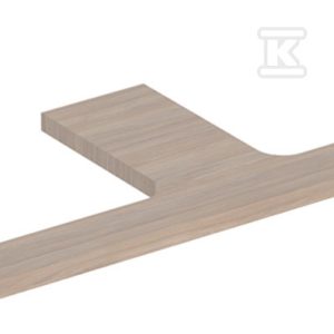 ONE Blat pod umywalkę, wycięcie podwójne, do prostokątnej umywalki stawianej na blat, B135cm, H3cm, T47cm, dąb 505.286.00.5 ONE Blat pod umywalkę, wycięcie podwójne, do prostokątnej umywalki stawianej na blat, B135cm, H3cm, T47cm, dąb 505.286.00.5