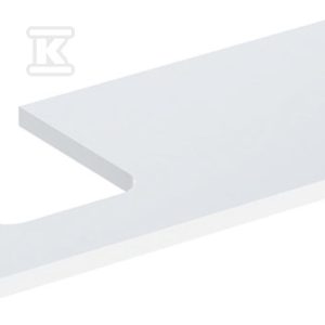 ONE Blat pod umywalkę, wycięcie z lewej strony, do umywalki stawianej na blat w kształcie misy, B120cm, H3cm, T47cm, biały, wysoki połysk 505.295.00.1 ONE Blat pod umywalkę, wycięcie z lewej strony, do umywalki stawianej na blat w kształcie misy, B120cm, H3cm, T47cm, biały, wysoki połysk 505.295.00.1