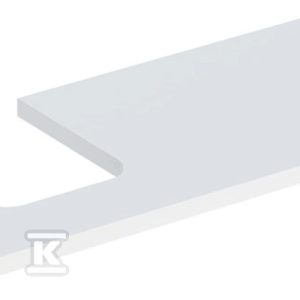 ONE Blat pod umywalkę, wycięcie z lewej strony, do umywalki stawianej na blat w kształcie misy, B120cm, H3cm, T47cm, biały, matowy 505.295.00.2 ONE Blat pod umywalkę, wycięcie z lewej strony, do umywalki stawianej na blat w kształcie misy, B120cm, H3cm, T47cm, biały, matowy 505.295.00.2