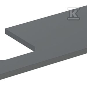 ONE Blat pod umywalkę, wycięcie z lewej strony, do umywalki stawianej na blat w kształcie misy, B120cm, H3cm, T47cm, lava 505.295.00.3