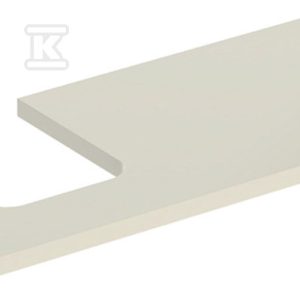 ONE Blat pod umywalkę, wycięcie z lewej strony, do umywalki stawianej na blat w kształcie misy, B120cm, H3cm, T47cm, sand grey 505.295.00.4