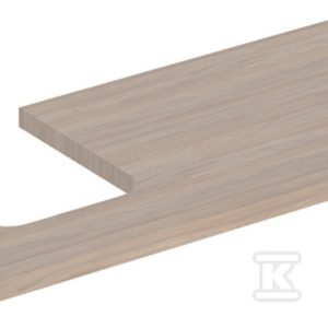 ONE Blat pod umywalkę, wycięcie z lewej strony, do umywalki stawianej na blat w kształcie misy, B120cm, H3cm, T47cm, dąb 505.295.00.5