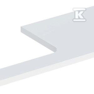 ONE Blat pod umywalkę, wycięcie z lewej strony, do prostokątnej umywalki stawianej na blat, B120cm, H3cm, T47cm, biały, matowy 505.305.00.2 ONE Blat pod umywalkę, wycięcie z lewej strony, do prostokątnej umywalki stawianej na blat, B120cm, H3cm, T47cm, biały, matowy 505.305.00.2