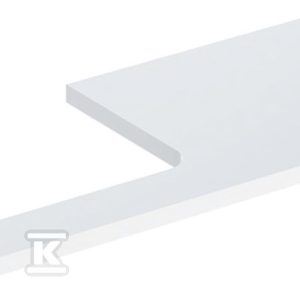 ONE Blat pod umywalkę, wycięcie z lewej strony, do prostokątnej umywalki stawianej na blat, B120cm, H3cm, T47cm, biały, wysoki połysk 505.305.00.1 ONE Blat pod umywalkę, wycięcie z lewej strony, do prostokątnej umywalki stawianej na blat, B120cm, H3cm, T47cm, biały, wysoki połysk 505.305.00.1