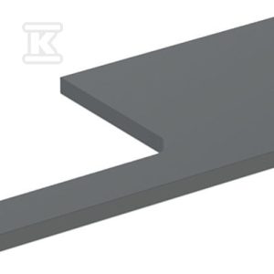 ONE Blat pod umywalkę, wycięcie z lewej strony, do prostokątnej umywalki stawianej na blat, B120cm, H3cm, T47cm, lava 505.305.00.3 ONE Blat pod umywalkę, wycięcie z lewej strony, do prostokątnej umywalki stawianej na blat, B120cm, H3cm, T47cm, lava 505.305.00.3