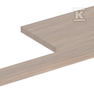 ONE Blat pod umywalkę, wycięcie z lewej strony, do prostokątnej umywalki stawianej na blat, B120cm, H3cm, T47cm, dąb 505.305.00.5 ONE Blat pod umywalkę, wycięcie z lewej strony, do prostokątnej umywalki stawianej na blat, B120cm, H3cm, T47cm, dąb 505.305.00.5
