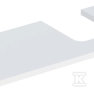 ONE Blat pod umywalkę, wycięcie z prawej strony, do umywalki stawianej na blat w kształcie misy, B120cm, H3cm, T47cm, biały, matowy 505.315.00.2 ONE Blat pod umywalkę, wycięcie z prawej strony, do umywalki stawianej na blat w kształcie misy, B120cm, H3cm, T47cm, biały, matowy 505.315.00.2