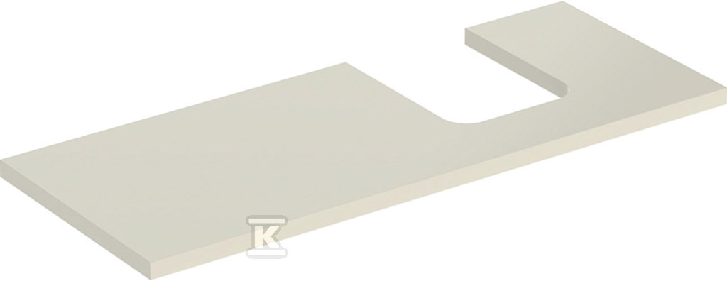 ONE Blat pod umywalkę, wycięcie z prawej strony, do umywalki stawianej na blat w kształcie misy, B120cm, H3cm, T47cm, sand grey 505.315.00.4 - obrazek 1