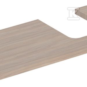 ONE Blat pod umywalkę, wycięcie z prawej strony, do umywalki stawianej na blat w kształcie misy, B120cm, H3cm, T47cm, dąb 505.315.00.5 ONE Blat pod umywalkę, wycięcie z prawej strony, do umywalki stawianej na blat w kształcie misy, B120cm, H3cm, T47cm, dąb 505.315.00.5