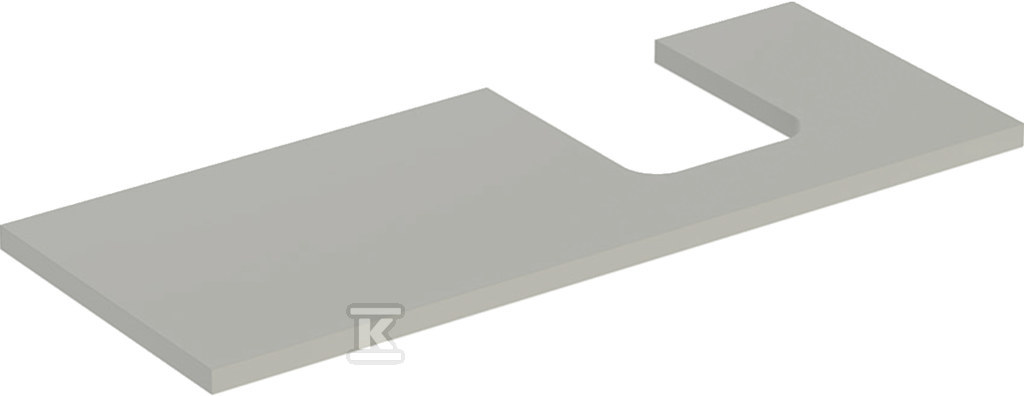 ONE Blat pod umywalkę, wycięcie z prawej strony, do umywalki stawianej na blat w kształcie misy, B120cm, H3cm, T47cm, greige 505.315.00.7 - obrazek 1