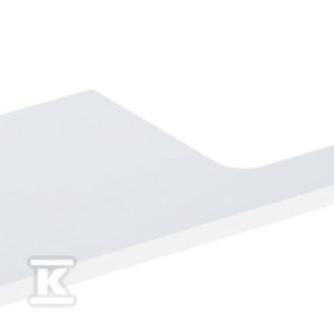ONE Blat pod umywalkę, wycięcie z prawej strony, do prostokątnej umywalki stawianej na blat, B120cm, H3cm, T47cm, biały, wysoki połysk 505.325.00.1 ONE Blat pod umywalkę, wycięcie z prawej strony, do prostokątnej umywalki stawianej na blat, B120cm, H3cm, T47cm, biały, wysoki połysk 505.325.00.1