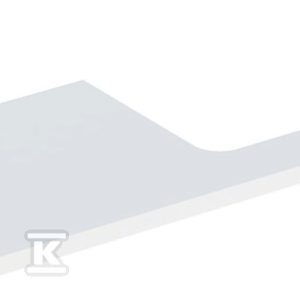 ONE Blat pod umywalkę, wycięcie z prawej strony, do prostokątnej umywalki stawianej na blat, B120cm, H3cm, T47cm, biały, matowy 505.325.00.2 ONE Blat pod umywalkę, wycięcie z prawej strony, do prostokątnej umywalki stawianej na blat, B120cm, H3cm, T47cm, biały, matowy 505.325.00.2