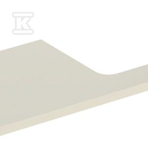 ONE Blat pod umywalkę, wycięcie z prawej strony, do prostokątnej umywalki stawianej na blat, B120cm, H3cm, T47cm, sand grey 505.325.00.4 ONE Blat pod umywalkę, wycięcie z prawej strony, do prostokątnej umywalki stawianej na blat, B120cm, H3cm, T47cm, sand grey 505.325.00.4