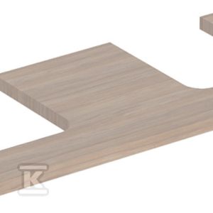 ONE Blat pod umywalkę, wycięcie podwójne, do umywalki stawianej na blat w kształcie misy, B120cm, H3cm, T47cm, dąb 505.335.00.5 ONE Blat pod umywalkę, wycięcie podwójne, do umywalki stawianej na blat w kształcie misy, B120cm, H3cm, T47cm, dąb 505.335.00.5