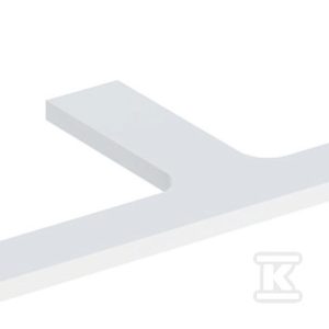 ONE Blat pod umywalkę, wycięcie podwójne, do prostokątnej umywalki stawianej na blat, B120cm, H3cm, T47cm, biały, matowy 505.345.00.2 ONE Blat pod umywalkę, wycięcie podwójne, do prostokątnej umywalki stawianej na blat, B120cm, H3cm, T47cm, biały, matowy 505.345.00.2