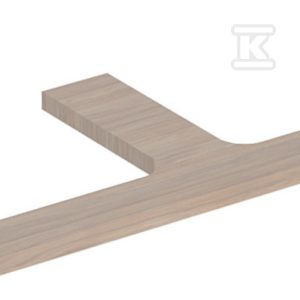 ONE Blat pod umywalkę, wycięcie podwójne, do prostokątnej umywalki stawianej na blat, B120cm, H3cm, T47cm, dąb 505.345.00.5 ONE Blat pod umywalkę, wycięcie podwójne, do prostokątnej umywalki stawianej na blat, B120cm, H3cm, T47cm, dąb 505.345.00.5