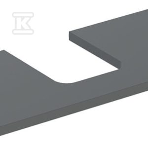 ONE Blat pod umywalkę, wycięcie na środku, do umywalki stawianej na blat w kształcie misy, B120cm, H3cm, T47cm, lava 505.275.00.3