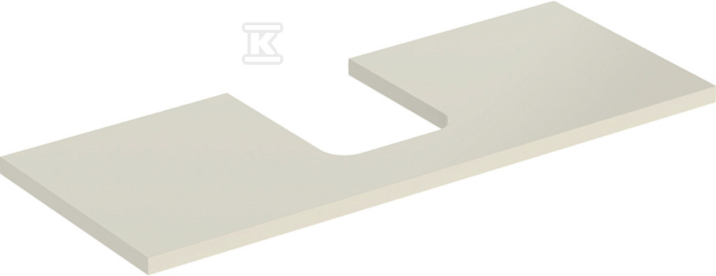 ONE Blat pod umywalkę, wycięcie na środku, do umywalki stawianej na blat w kształcie misy, B120cm, H3cm, T47cm, sand grey 505.275.00.4 - obrazek 1