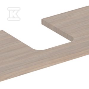 ONE Blat pod umywalkę, wycięcie na środku, do umywalki stawianej na blat w kształcie misy, B120cm, H3cm, T47cm, dąb 505.275.00.5