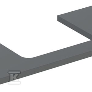 ONE Blat pod umywalkę, wycięcie na środku, do prostokątnej umywalki stawianej na blat, B120cm, H3cm, T47cm, lava 505.285.00.3
