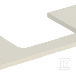 ONE Blat pod umywalkę, wycięcie na środku, do prostokątnej umywalki stawianej na blat, B120cm, H3cm, T47cm, sand grey 505.285.00.4