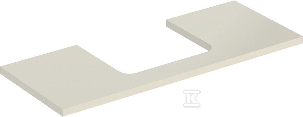 ONE Blat pod umywalkę, wycięcie na środku, do prostokątnej umywalki stawianej na blat, B120cm, H3cm, T47cm, sand grey 505.285.00.4 - obrazek 1