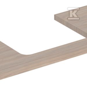 ONE Blat pod umywalkę, wycięcie na środku, do prostokątnej umywalki stawianej na blat, B120cm, H3cm, T47cm, dąb 505.285.00.5