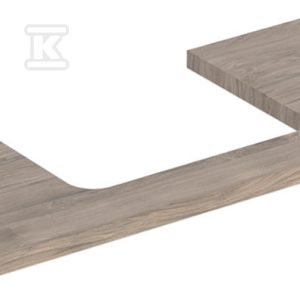 ONE Blat pod umywalkę, wycięcie na środku, do prostokątnej umywalki stawianej na blat, B120cm, H3cm, T47cm, orzech włoski hickory 505.285.00.6