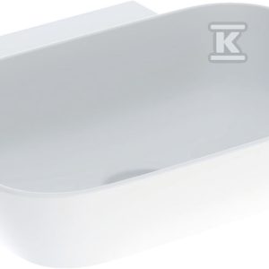 ONE Umywalka stawiana na blat, w kształcie misy, odpływ pionowy, B50cm, T42cm, bez otworu, bez przelewu, KeraTect 505.040.01.6