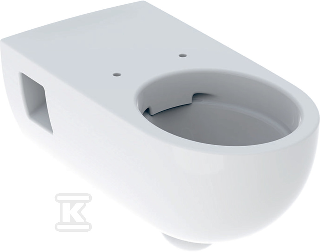 Wisząca miska WC Selnova Comfort Premium lejowa, B35.5 cm, H34.5 cm, T70 cm, długa, częściowo ukryte mocowania, Rimfree, łazienka bez barier 500.693.01.7 - obrazek 1