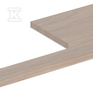ONE Blat pod umywalkę, wycięcie z lewej strony, do prostokątnej umywalki stawianej na blat, B105cm, H3cm, T47cm, dąb 505.304.00.5 ONE Blat pod umywalkę, wycięcie z lewej strony, do prostokątnej umywalki stawianej na blat, B105cm, H3cm, T47cm, dąb 505.304.00.5