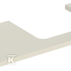ONE Blat pod umywalkę, wycięcie z prawej strony, do prostokątnej umywalki stawianej na blat, B105cm, H3cm, T47cm, sand grey 505.324.00.4 ONE Blat pod umywalkę, wycięcie z prawej strony, do prostokątnej umywalki stawianej na blat, B105cm, H3cm, T47cm, sand grey 505.324.00.4
