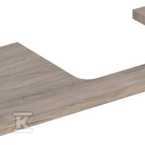 ONE Blat pod umywalkę, wycięcie z prawej strony, do prostokątnej umywalki stawianej na blat, B105cm, H3cm, T47cm, orzech włoski hickory 505.324.00.6 ONE Blat pod umywalkę, wycięcie z prawej strony, do prostokątnej umywalki stawianej na blat, B105cm, H3cm, T47cm, orzech włoski hickory 505.324.00.6