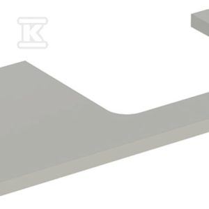 ONE Blat pod umywalkę, wycięcie z prawej strony, do prostokątnej umywalki stawianej na blat, B105cm, H3cm, T47cm, greige 505.324.00.7