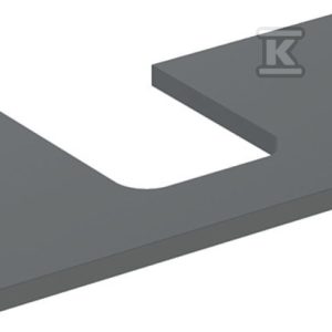 ONE Blat pod umywalkę, wycięcie na środku, do umywalki stawianej na blat w kształcie misy, B105cm, H3cm, T47cm, lava 505.274.00.3
