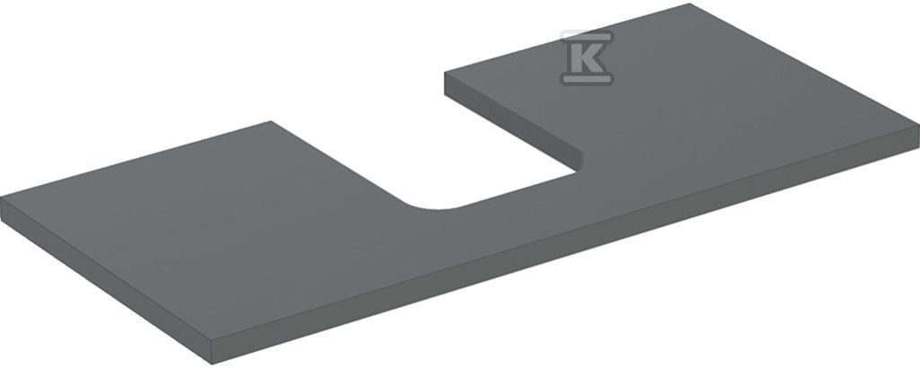 ONE Blat pod umywalkę, wycięcie na środku, do umywalki stawianej na blat w kształcie misy, B105cm, H3cm, T47cm, lava 505.274.00.3 - obrazek 1